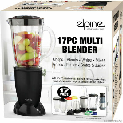 SCHWARZ 17 STÜCK MULTI MIXER KÜCHENMASCHINE ENTSAFTER SMOOTHIE MAKER KÜCHE ZERKLEINERER 