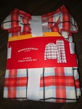 Wondershop Toddler Sz 2T 3T Plaid Matching Family Pajama Sleep Set Christmas