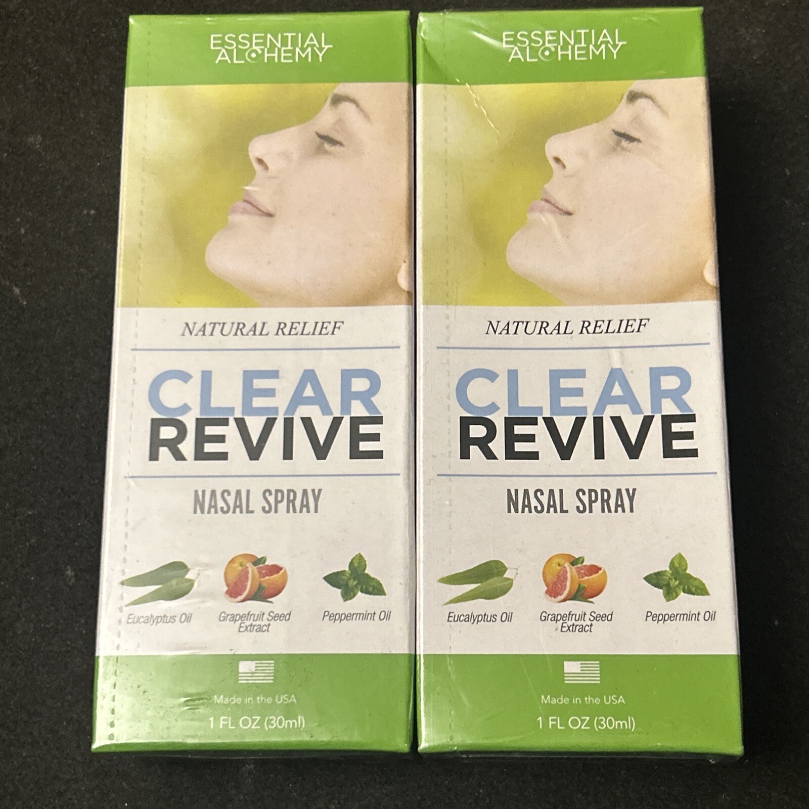 Clear Revive Allergy Sinus Relief Natural Nasal Spray EXP 07/24 (Pack