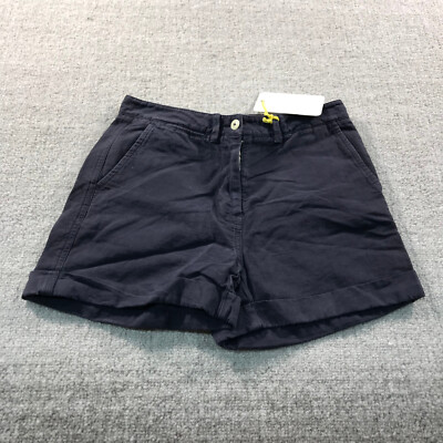 GANT Shorts Womens 4 Blue Chino Nautical Shorts Navy Cuffed Casual Adult a324324