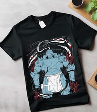 Alphonse Fullmetal Alchemist T-Shirt Brotherhood Elric Black Shirt Tee All Size