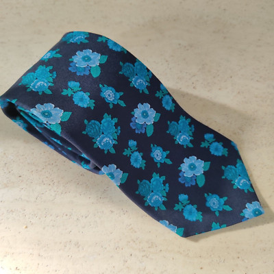 Herren ASCOT Seidenkrawatte Blumen Flowers Krawatte Seide Halstuch Schal Schlips