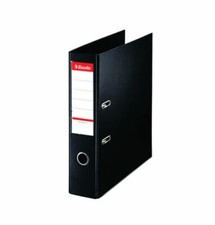 Image of Esselte 75mm Lever Arch File Polypropylene A4 Black (Pack of 10) 48067