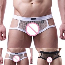 Boxer en maille transparente sexy pour hommes slips sous-v??tements respirants d