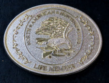 READ North American Hunting Club Life Member Belt Buckle Colors Gold  Silver