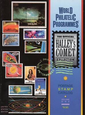 Halley's Comet Stamp Catalogue 1989  Vintage - 73 Pages in Full Color
