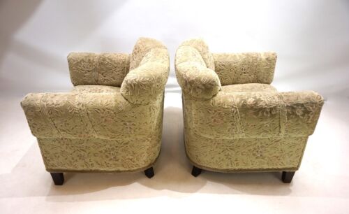 Art Deco 2er Set Jacquard Samtstoff Loungesessel, 1930 - Bild 3 von 24