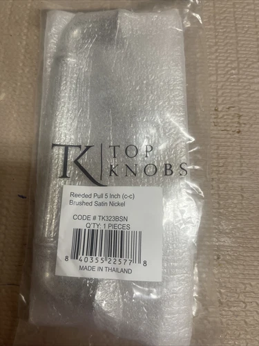 Top Kobs Reeded 5’ Cabinet Pulls Brushed Satin Nickel - Picture 4 of 7