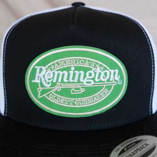 Parche Remington Vintage | Sombrero de camionero YP Classic 6006 | Negro sobre blanco - Imagen 3 de 5