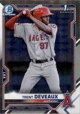 2021 BOWMAN CHROME PROSPECT 1ST LOS ANGELES ANGELS - TRENT DEVEAUX #BCP-94