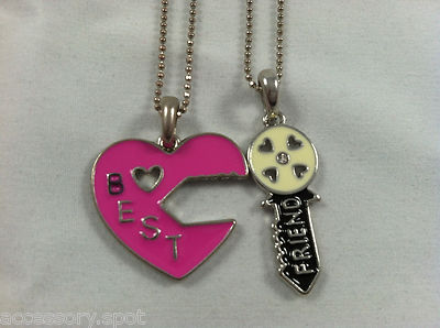 Heart Bff Key Necklace CHILDREN Set Of Friendship Necklace Chains