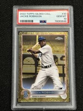Jackie Robinson 2022 Topps Gilded Collection Gold Etch Dodgers PSA 10 #30 21/99