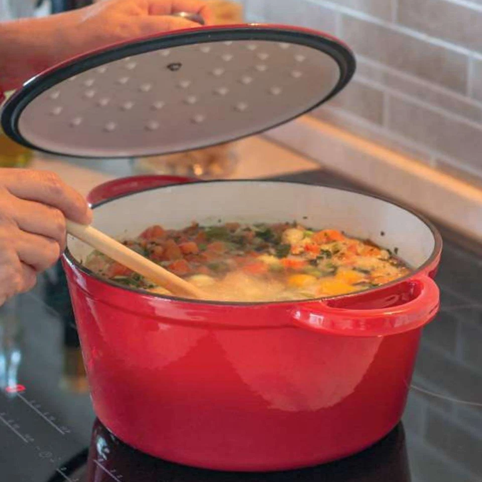 Casseruola forno in Ghisa Smaltata  6L Ø24cm Cocotte Ultra Resistente Pentola - Immagine 2 di 3