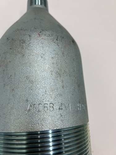 A106B Swage Nipple Seamless Carbon Steel 4"x 1 XH 955 Zinc Plated - Picture 4 of 13