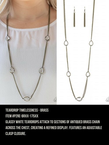 Paparazzi Teardrop Timelessness - Brass 