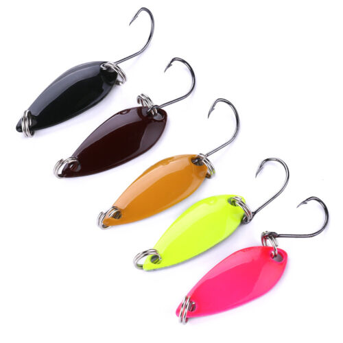 5PCS 3cm/2.6g Spinnerbait Spoon Bait Metal Crankbait Fishing Lures Blade Bass - Picture 1 of 8