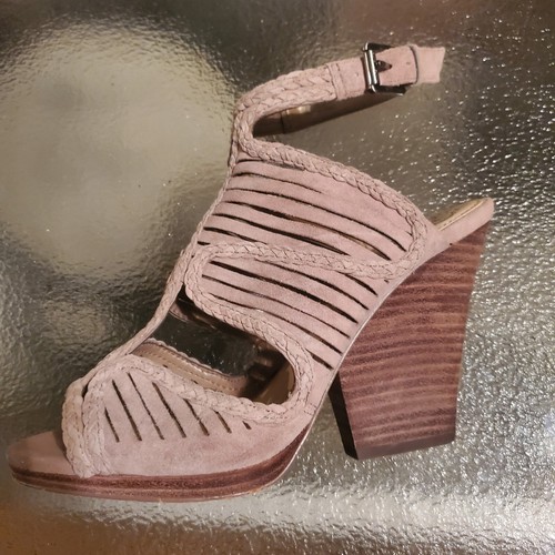 Vince Camuto Janil Sandal Ankle Wrap Sandal Women's 6.5 Cashmere True Suede