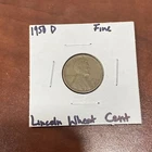 1950 D BN Lincoln Wheat Cent Fine Condition Penny