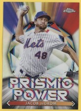 2021 Topps Chrome Baseball Jacob DeGrom Prismic Power Refractor Insert
