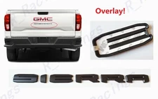 Overlay Matte BLACK 2019+ UP GMC SIERRA LETTER EMBLEM 1500 2500 3500 AT4 DENALI