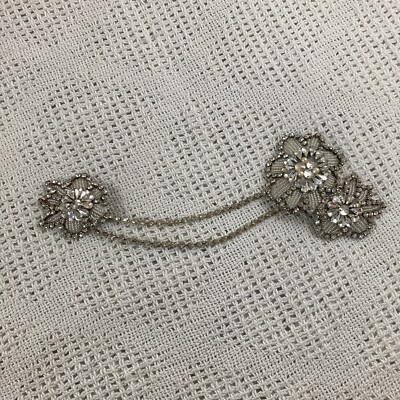 Bridal Hair Clip M Couture Rhinestone Floral Custom Designed  display picture 2