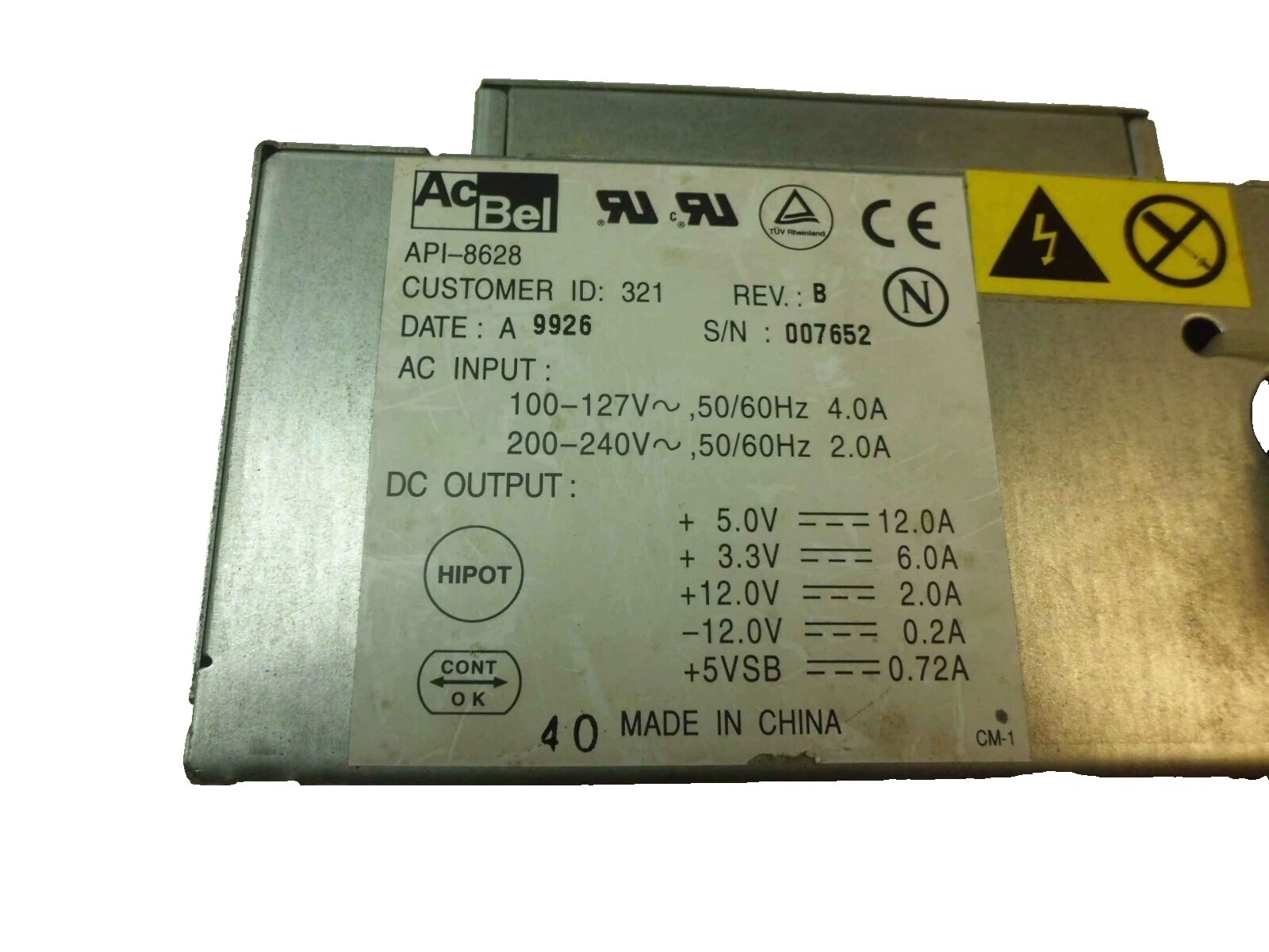 Fuentes de alimentación de ordenador vintage Compaq