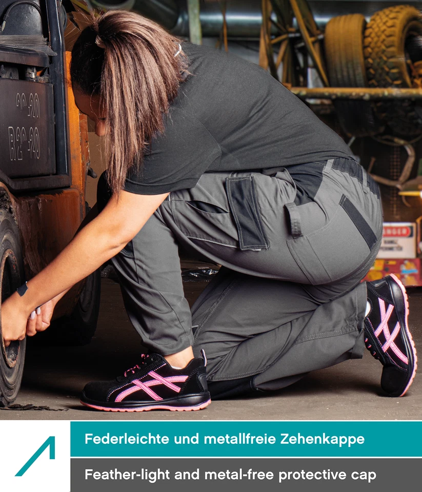 ACE Aurora S1-Arbeitsschuhe Leder Schuhe mit Stahlkappe Damen Sicherheitsschuhe  - Bild 4 von 4