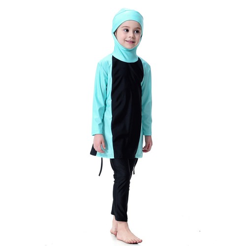 Muslim Kids Girls Modesty Swimwear Swimsuit Burkini Islamic Full Cover Beachwear - Picture 21 of 42
