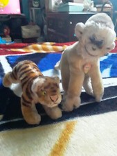 VINTAGE STEIFF MOHAIR MUNGO MONKEY with LONG TAIL BLUE EYES 12"