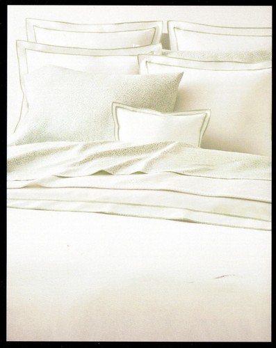 Ralph Lauren 2 Standard Pillowcases Spencer Leaf Sage Green Cottage Sateen TC230 - Picture 5 of 5