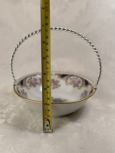 Vintage Limoges Silver Tone Handled Serving~Candy Dish Floral Design - Picture 8 of 10