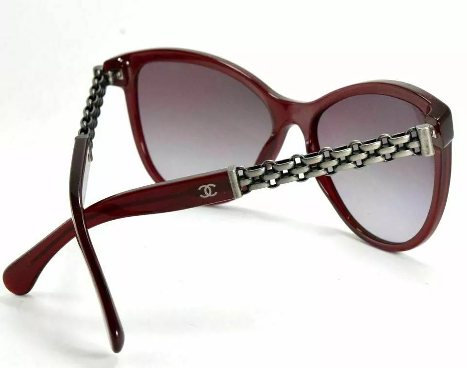 Chanel red sales frame sunglasses