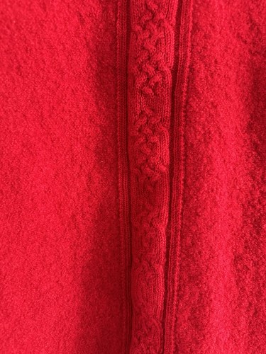 NWOT KAREN SCOTT Red 100%wool cardigan buttons Up Girls & Teens Sweater Size L - Picture 6 of 9