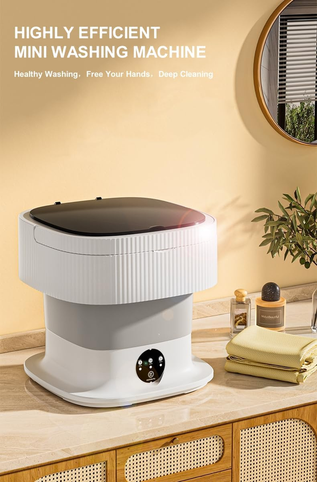 Portable Washing Machine, Mini Washer 11L Large Capacity Foldable