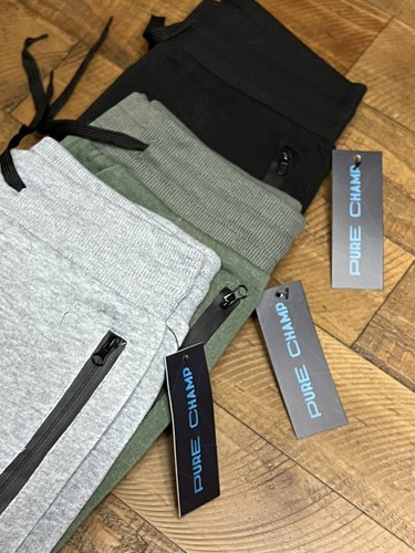 PURE CHAMP 3 Pack Boys Sweatpants Fleece Athletic Jogger Pants Size L(10/12) - Picture 3 of 7