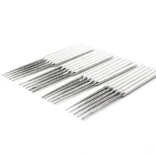 20Pcs Diamond Grinding Bits Tapered Head 1.5 mm Extended Sharp Cone Rotary Burrs