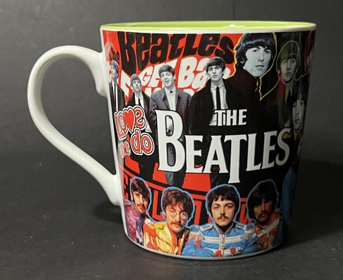 New 2016 The Beatles Apple Corp Vandor Album Collage Ceramic 12oz Coffee Mug - Picture 3 of 13