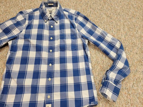 Abercrombie & Fitch Shirt Mens Medium Blue Plaid Muscle Button Down Long Sleeve - Picture 5 of 16