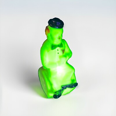 Mosser Glass The Star Performer Special Edition Hand Painted Uranium RARE VTG