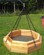 Handmade hanging octagon platform cedar wood bird/squirrel feeder, TBNUP 1S