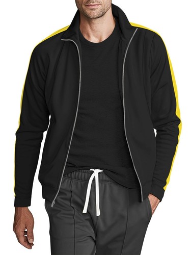 Chaqueta de pista para hombre rompevientos activo piques rendimiento fútbol cinta lateral - Imagen 9 de 18