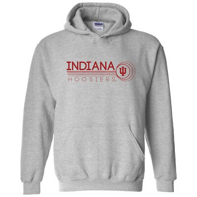 Indiana Hoosiers Logo Ping Hoodie - Team Color College University - Sport Grey