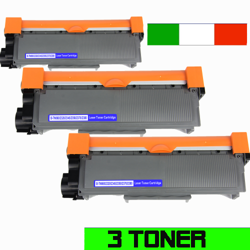 3 TONER TN-2320 COMPATIBILE BROTHER MFC L2700DW L2700DN L2701 L2740DW L2720DW - Foto 1 di 3