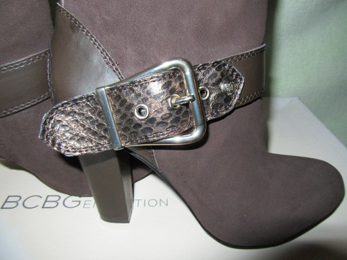 BCBGeneration Deans2 8.5M Brown Leather Tall Zip Boots NIB Really Nice & Cute! - Picture 3 of 9