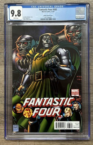 Fantastic Four #583 CGC 9.8 Art Adams 1:15 Variant, NM/MT, HTF, Marvel, 2010