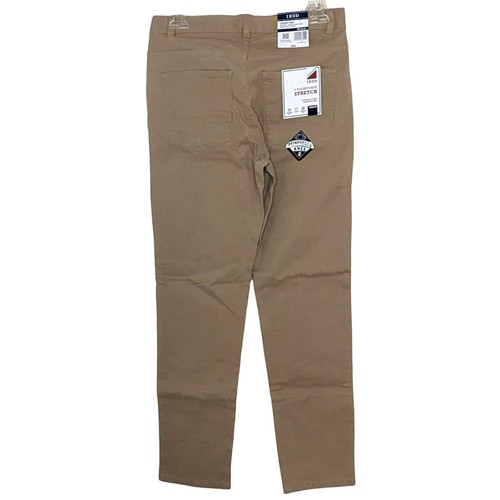 Boys Izod Uniform Pants Size 18 Tan 5 Pocket, Adjustable Waist, Reinforced Knee - Picture 5 of 5
