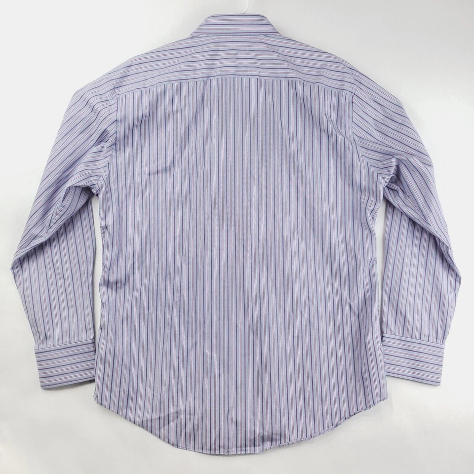 Zachary Prell Shirt Men XL Purple Pink Striped 100% Cotton Long Sleeve Button-Up - Image 2 of 4