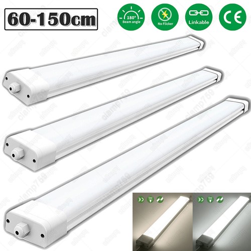 60/120/150cm LED Feuchtraumleuchte Wannenleuchte IP65 Werkstatt Feuchtraumlampe - Bild 12 von 120