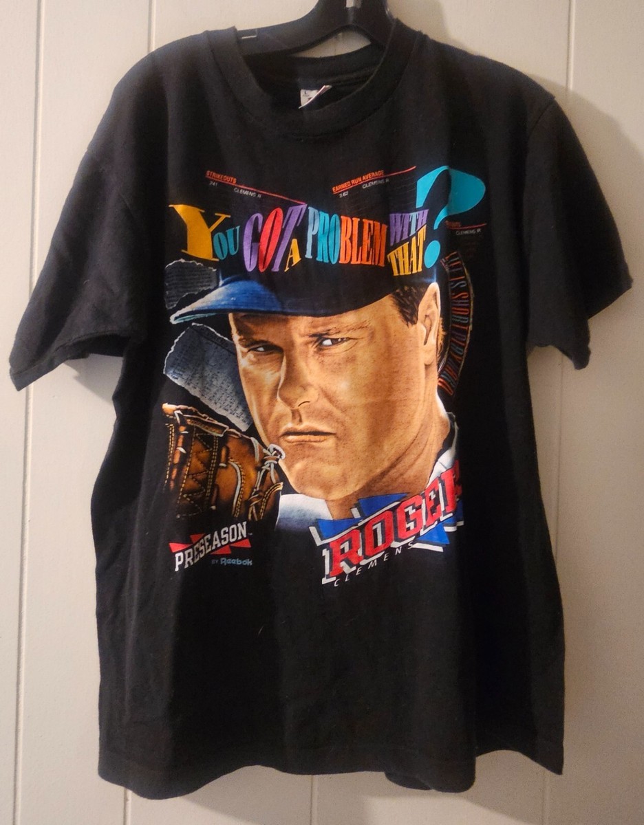 VTG RARE MLB BOSTON RED SOX ROGER CLEMENS REEBOK GRAPHIC T SHIRT