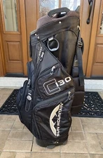 Sun Mountain C-130 Golf Cart Bag Black 14 Way Divider 9 Pockets *Good*